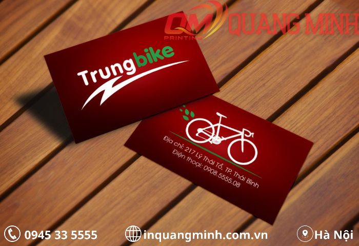 mẫu card visit showroom oto moto xe đạp