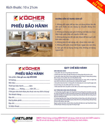 phiếu bảo hành