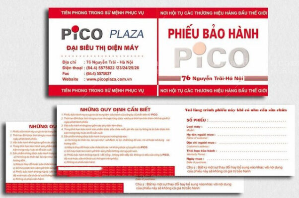 phiếu bảo hành