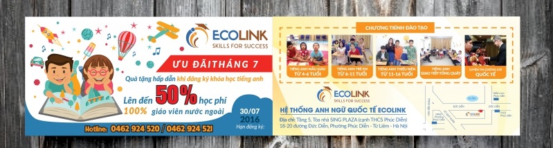 tờ rơi trung tâm tiếng anh đẹp - 2