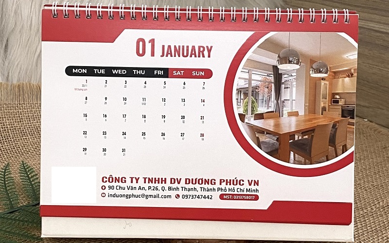 mau lich de ban dep nha moi nhat